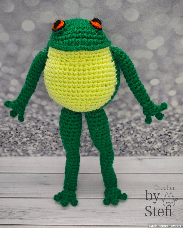 Модный лягух — Вязаные игрушки и амигуруми: крючком