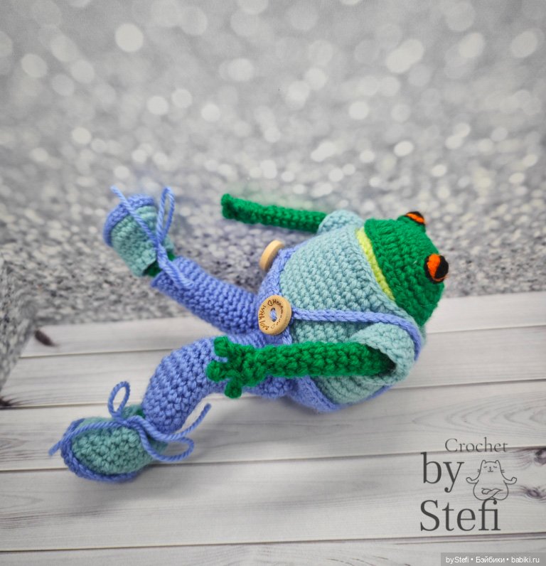 Модный лягух — Вязаные игрушки и амигуруми: крючком (фото 6)