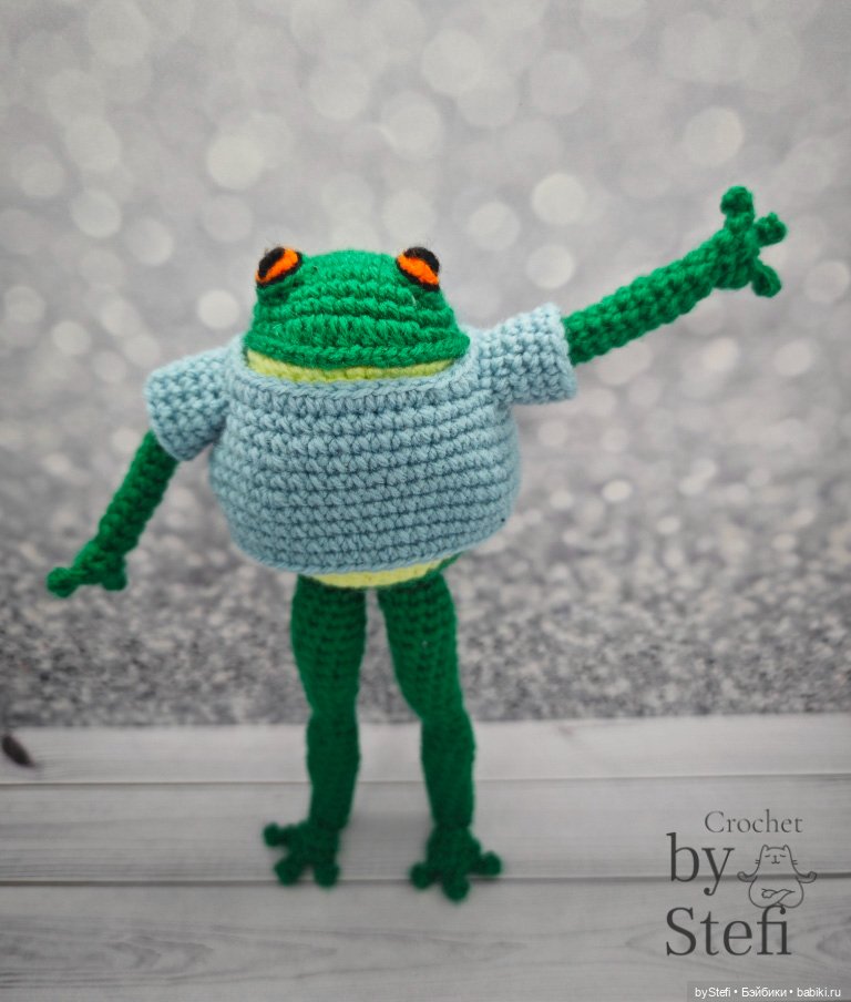 Модный лягух — Вязаные игрушки и амигуруми: крючком (фото 8)