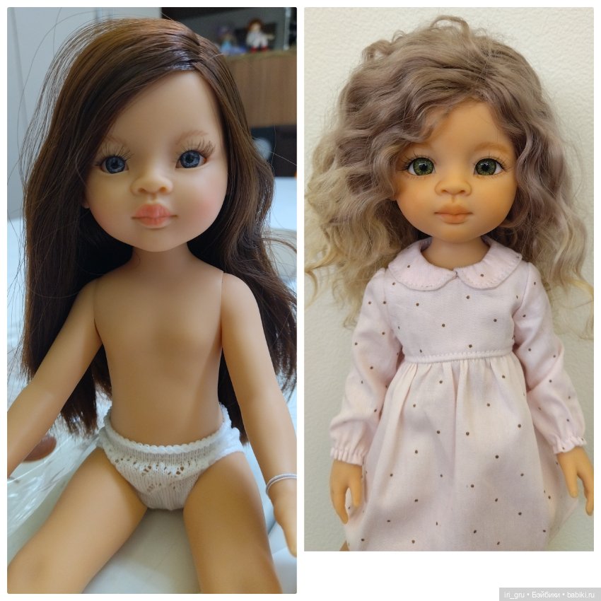 До и после — ООАК Paola Reina (Паола Рейна) и испанских кукол: перерисовка (фото 3)