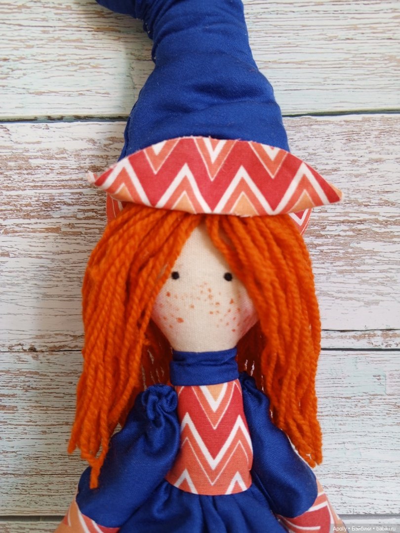 Яркая ведьмочка Пампкин — Авторские текстильные куклы: Вальдорфские (фото 6)