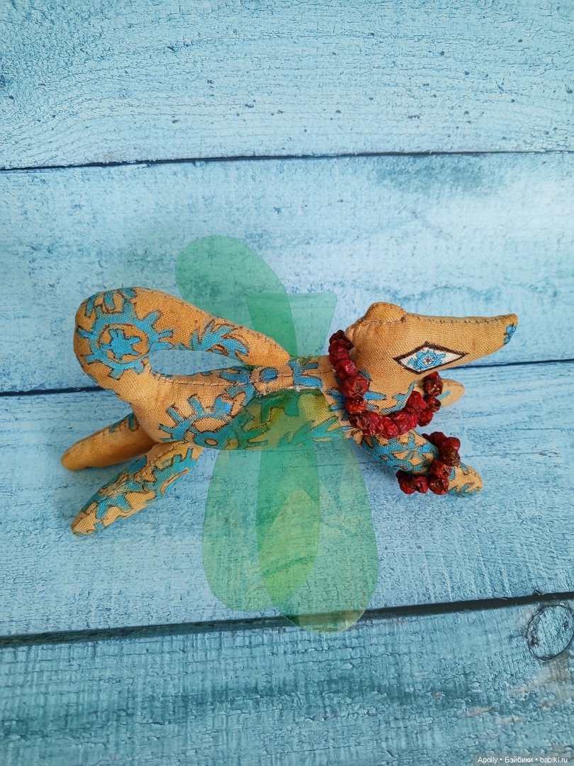 Крылатый пёсель — Текстильные игрушки и примитивы: кофейные