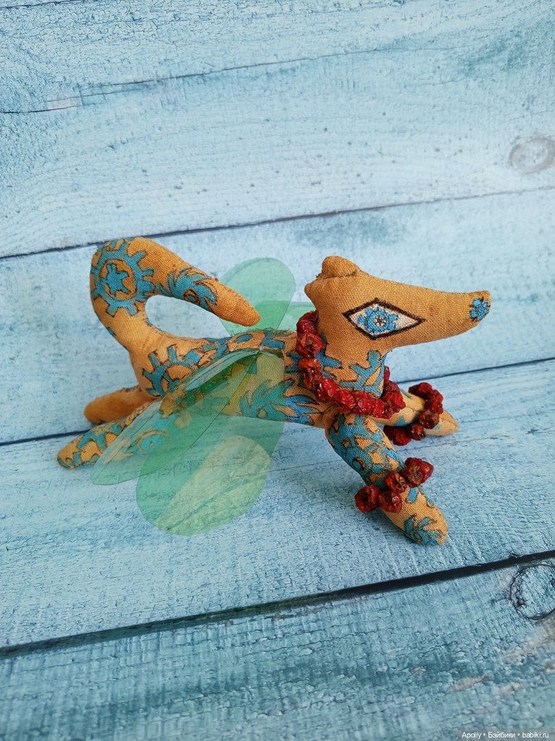 Крылатый пёсель — Текстильные игрушки и примитивы: кофейные