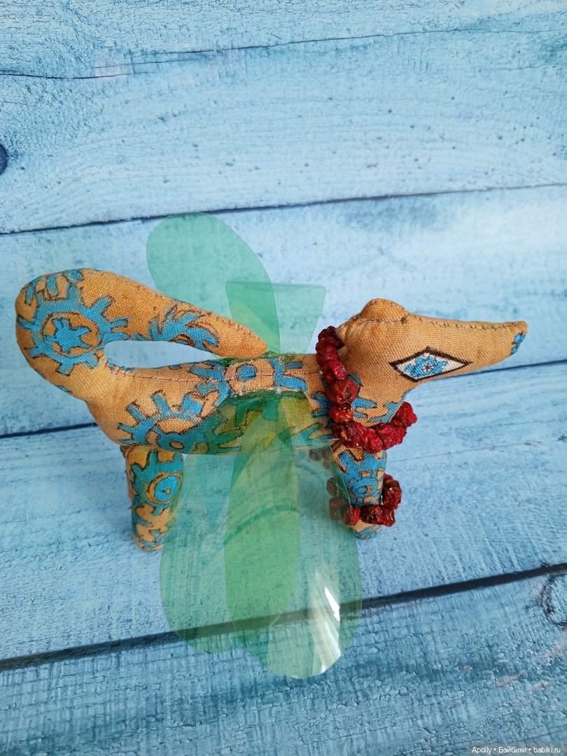 Крылатый пёсель — Текстильные игрушки и примитивы: кофейные