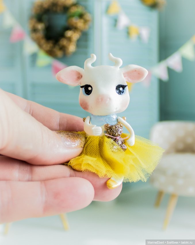 Коровка Элли — Лепка авторских игрушек и папье (фото 7)