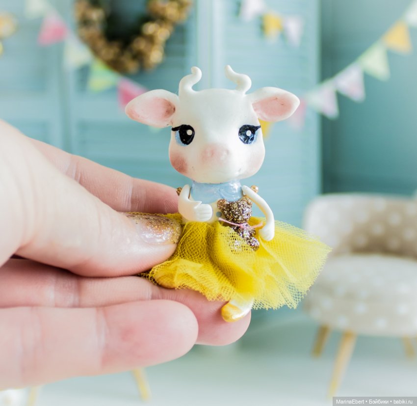 Коровка Элли — Лепка авторских игрушек и папье (фото 8)