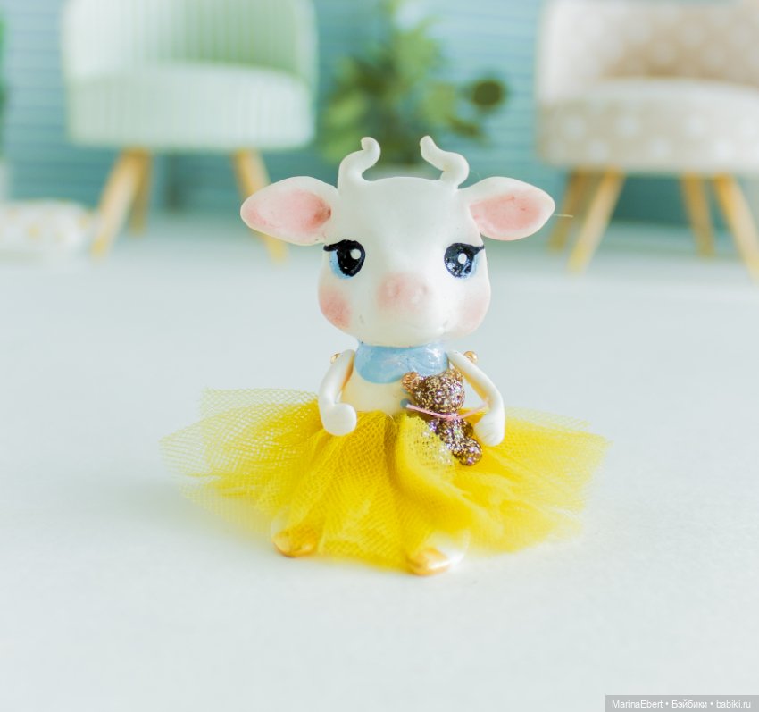 Коровка Элли — Лепка авторских игрушек и папье (фото 9)
