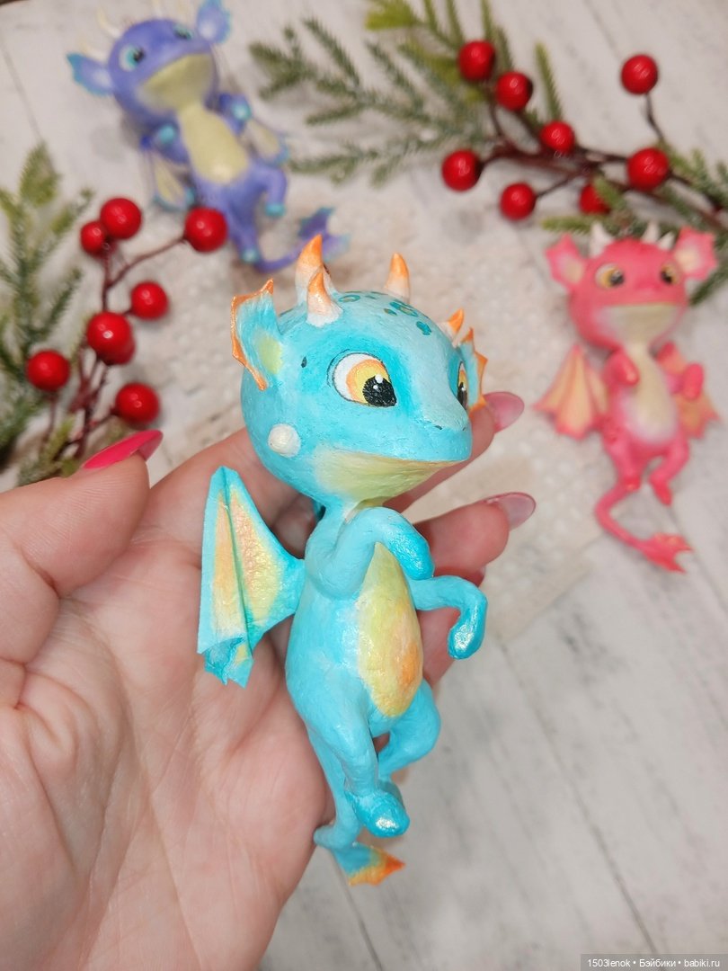 Дракончики — Лепка авторских игрушек и папье