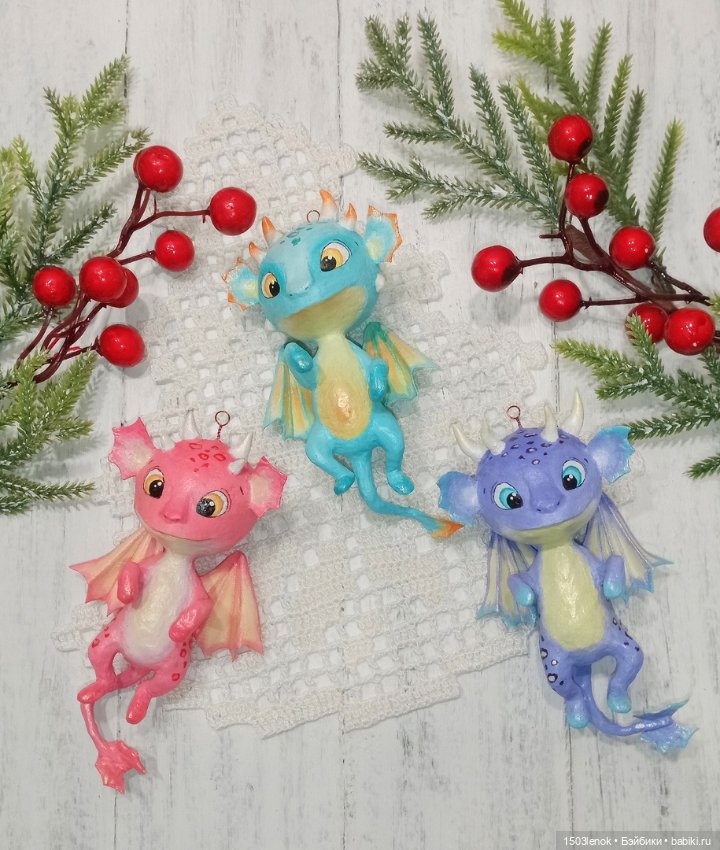 Дракончики — Лепка авторских игрушек и папье (фото 2)