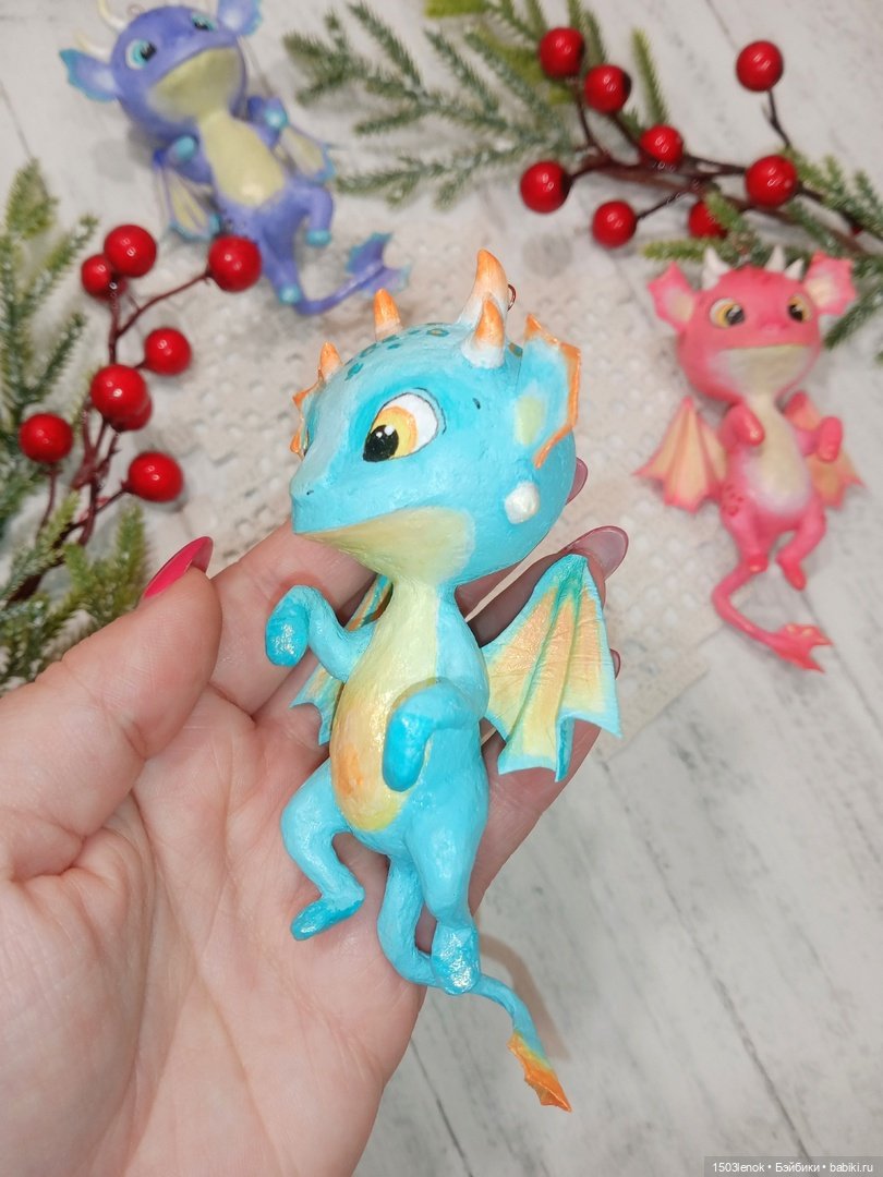 Дракончики — Лепка авторских игрушек и папье