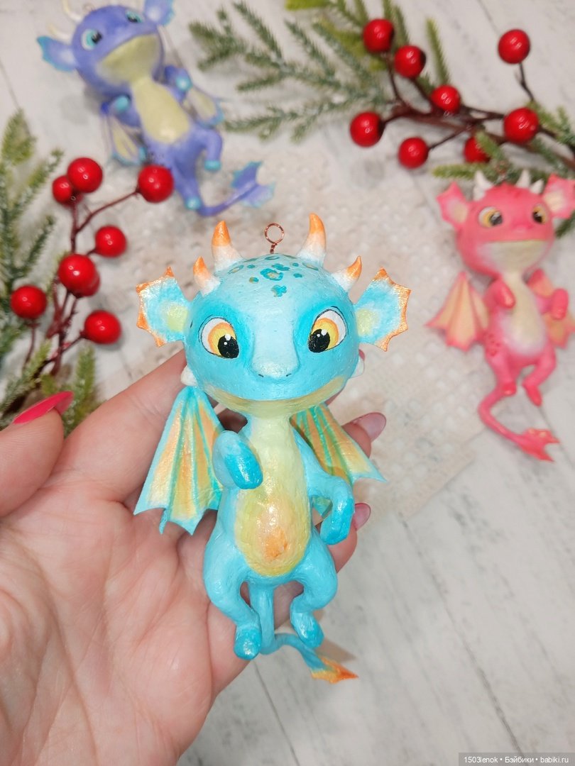 Дракончики — Лепка авторских игрушек и папье