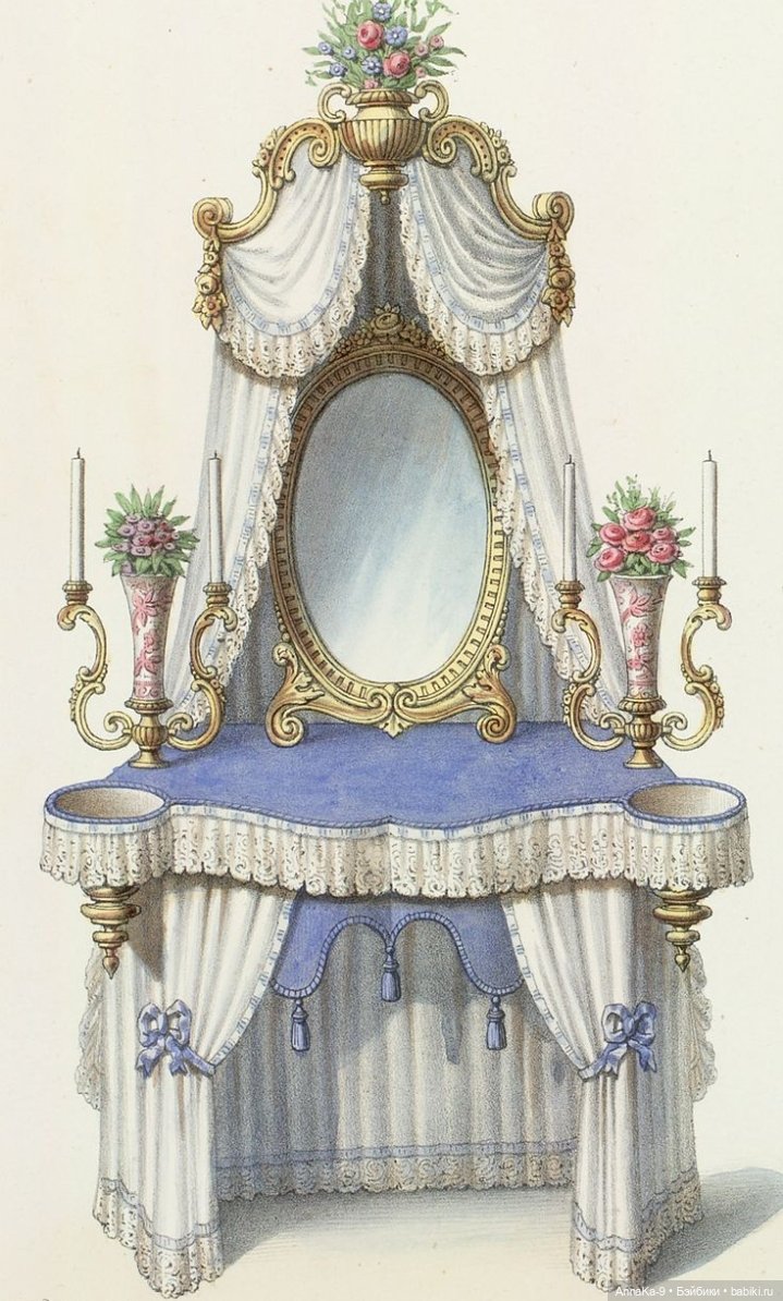 Антикварные туалетные столики для кукол продолжение