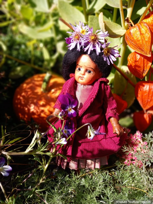 Тыквенный спас — Антикварные куклы Mignonette (Миньонетта): карманные (фото 4)