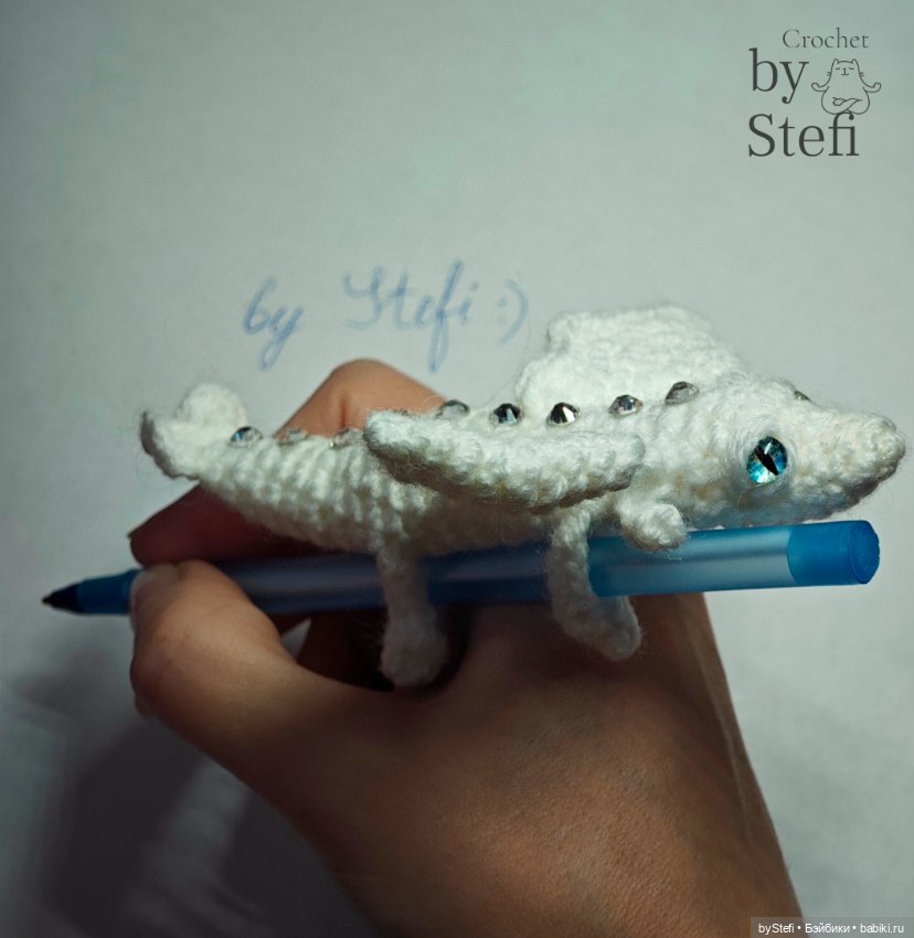 Снежный дракончик — Вязаные игрушки и амигуруми: крючком