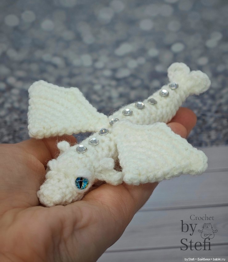 Снежный дракончик — Вязаные игрушки и амигуруми: крючком (фото 5)