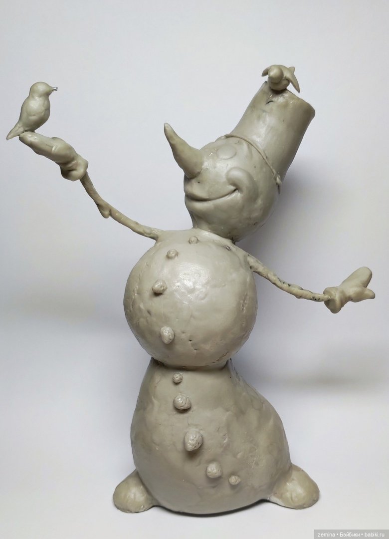 Снеговичок — Лепка авторских игрушек и папье (фото 4)