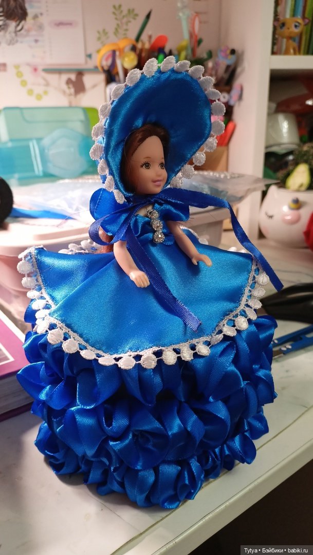 Куколка в оттенках Гжели — Одежда и обувь для кукол своими руками: фото (фото 5)