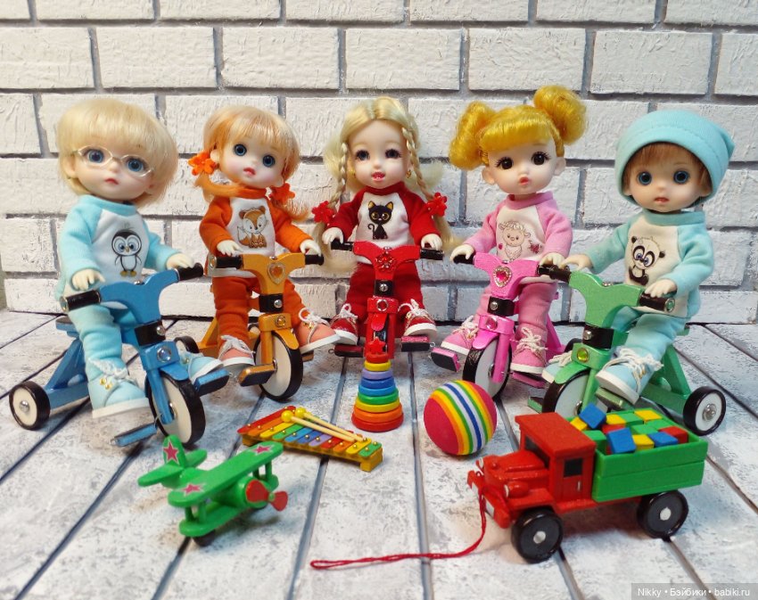 Велосипеды для кукол 16 см