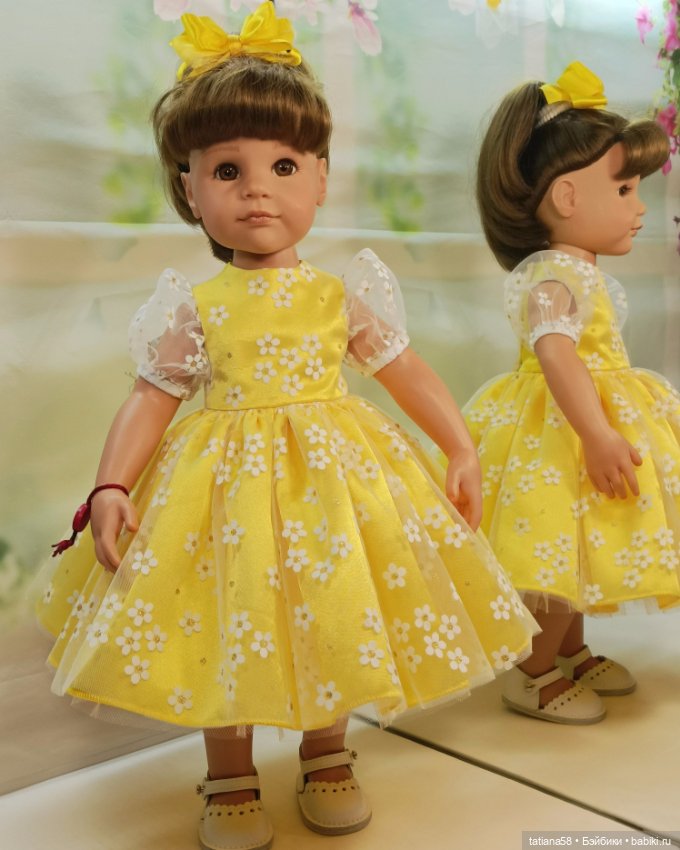 Солнечное , пышное , нарядное платье на куколку Gotz (фото 2)
