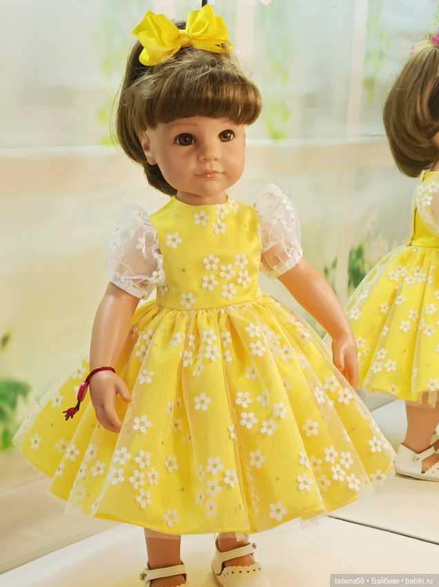 Солнечное , пышное , нарядное платье на куколку Gotz (фото 5)