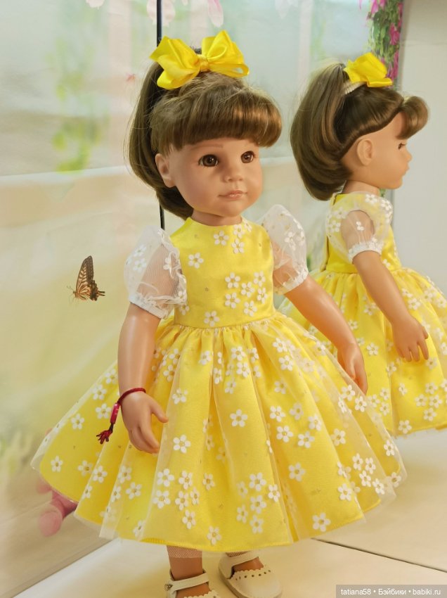 Солнечное , пышное , нарядное платье на куколку Gotz (фото 3)