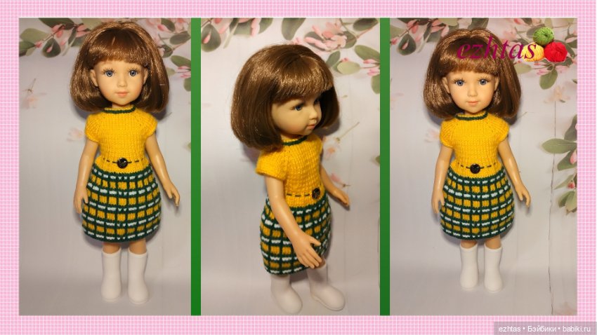 МК Вязаное платье с узором «Мини шотландка» (Авторское платье)