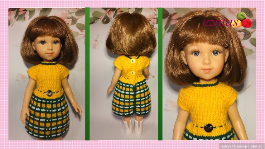 МК Вязаное платье с узором «Мини шотландка» (Авторское платье)