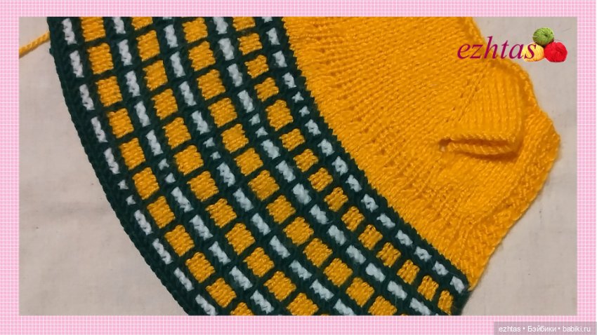 МК Вязаное платье с узором «Мини шотландка» (Авторское платье)