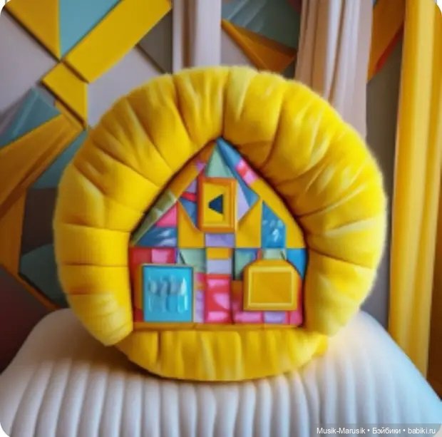 Необычные интерьерные подушки в виде домиков создают уютную и комфортную обстановку в любой комнате (фото 8)