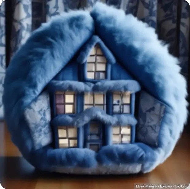 Необычные интерьерные подушки в виде домиков создают уютную и комфортную обстановку в любой комнате (фото 5)