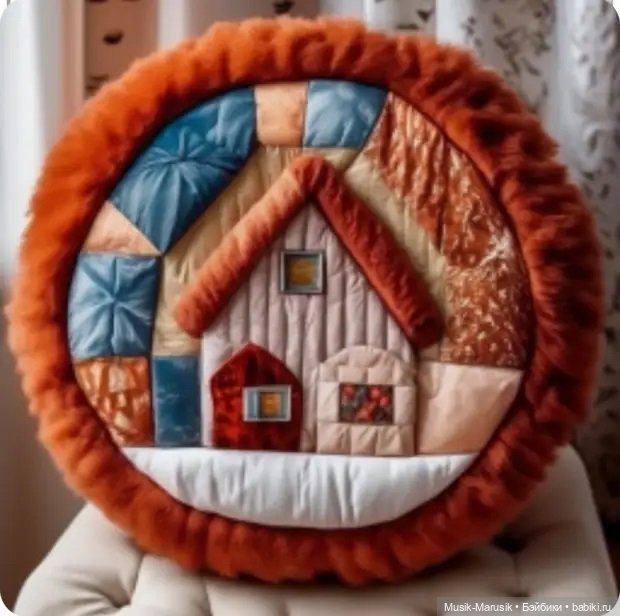 Необычные интерьерные подушки в виде домиков создают уютную и комфортную обстановку в любой комнате (фото 3)