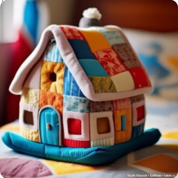 Необычные интерьерные подушки в виде домиков создают уютную и комфортную обстановку в любой комнате (фото 6)