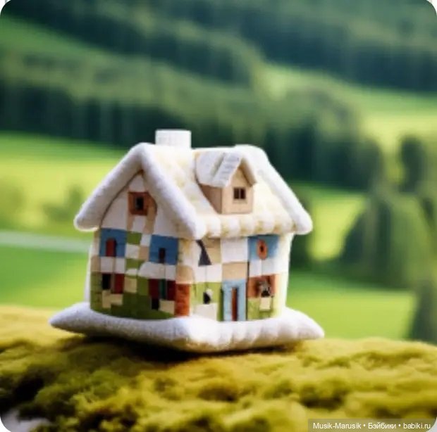 Необычные интерьерные подушки в виде домиков создают уютную и комфортную обстановку в любой комнате (фото 7)