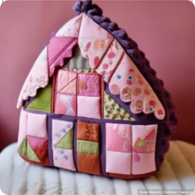 Необычные интерьерные подушки в виде домиков создают уютную и комфортную обстановку в любой комнате (фото 4)