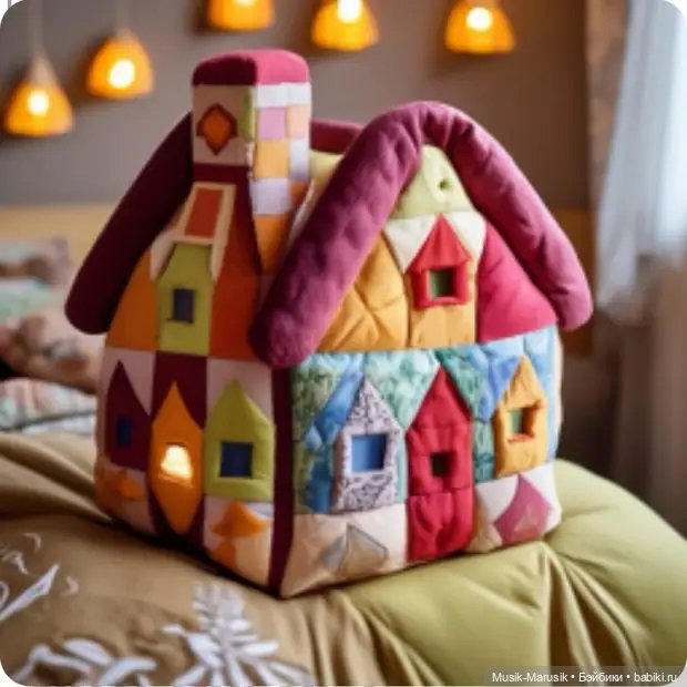 Необычные интерьерные подушки в виде домиков создают уютную и комфортную обстановку в любой комнате (фото 10)