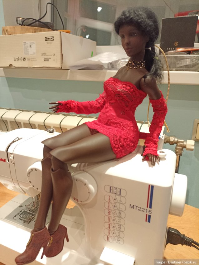 Маленькое красное платье — Одежда и обувь для кукол своими руками: фото (фото 6)