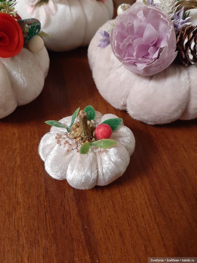 Тыковки для интерьера — Текстильные игрушки и примитивы: кофейные (фото 2)