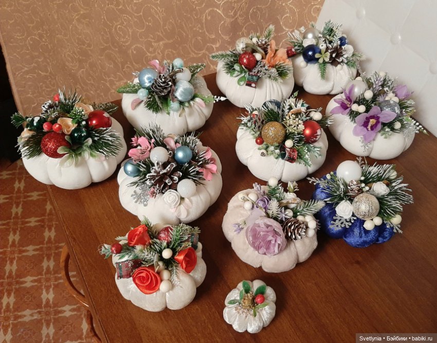 Тыковки для интерьера — Текстильные игрушки и примитивы: кофейные