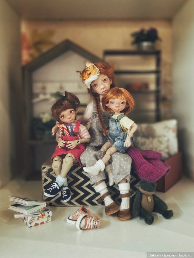 Девочки сестрички — Куклы Lidia Snul (Лидия Снуль): авторские BJD (БЖД)