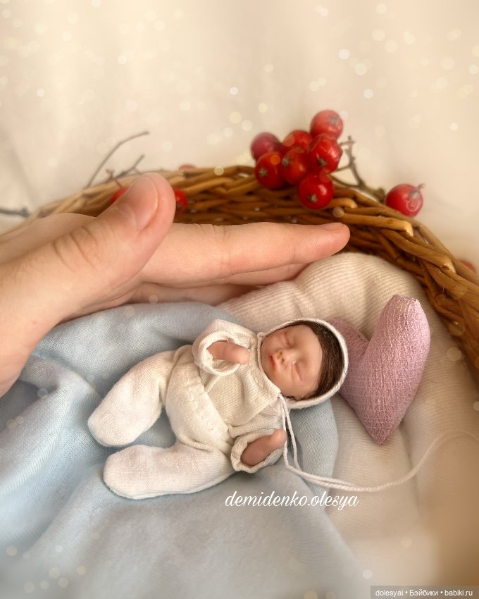 Малыш Эзра 💙 — Авторские миниатюрные куклы: лепка