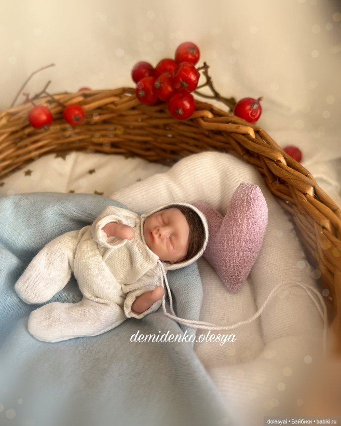 Малыш Эзра 💙 — Авторские миниатюрные куклы: лепка (фото 10)
