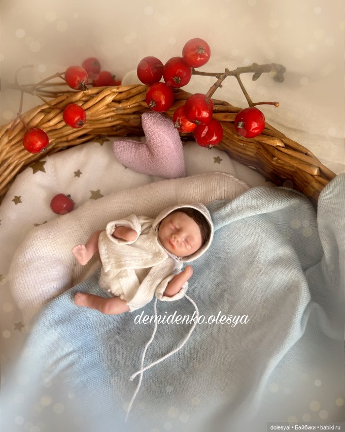 Малыш Эзра 💙 — Авторские миниатюрные куклы: лепка (фото 3)