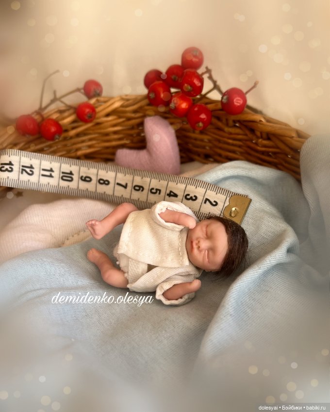 Малыш Эзра 💙 — Авторские миниатюрные куклы: лепка (фото 7)