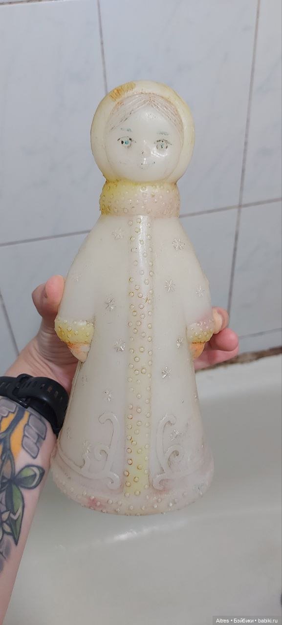 Советский дед мороз и снегурочка, нужна помощь в реставрации