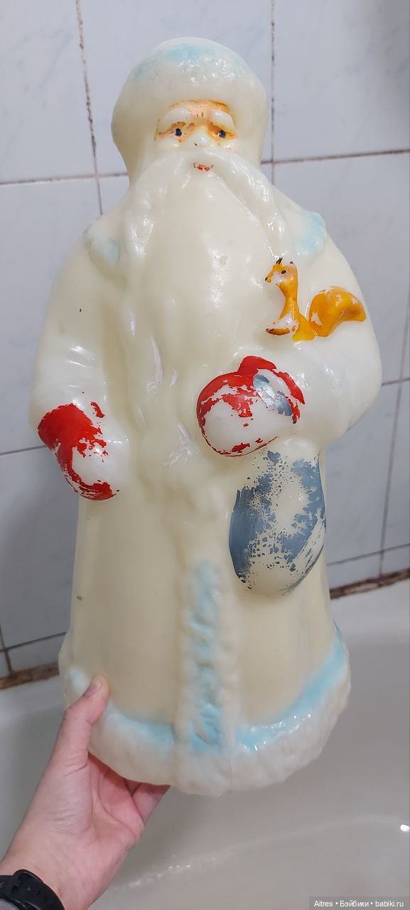 Советский дед мороз и снегурочка, нужна помощь в реставрации (фото 2)