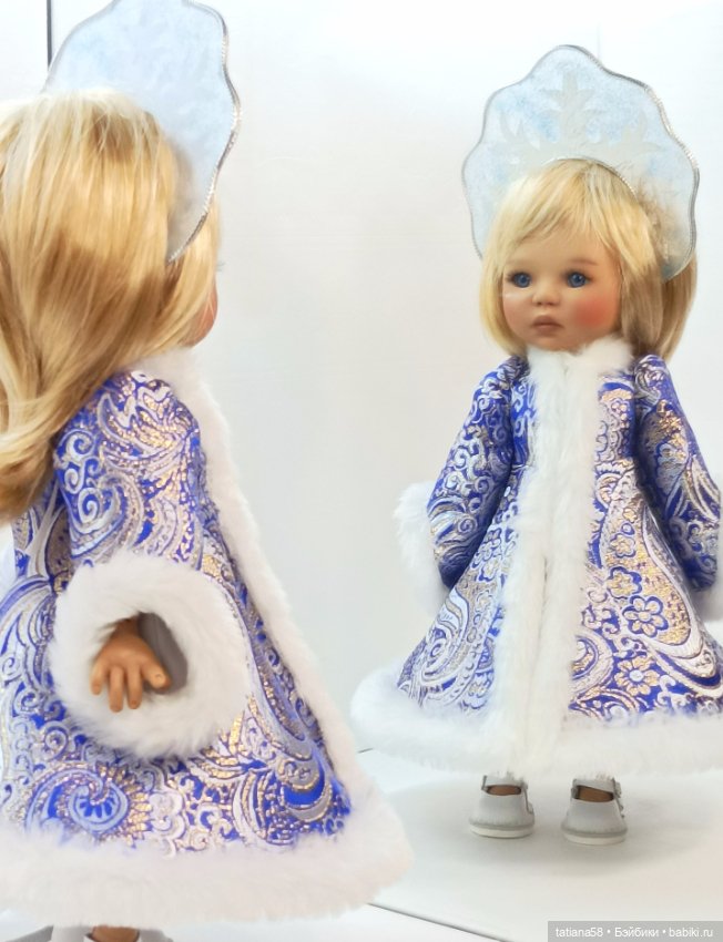 Костюм Снегурочки — Одежда и обувь для кукол своими руками: фото (фото 4)