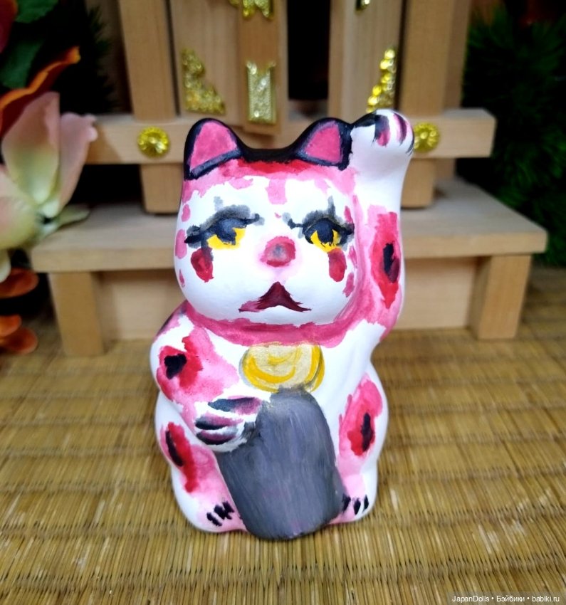 Милый котик на мастер-классе музея "Япония. Куклы, сказки и легенды"