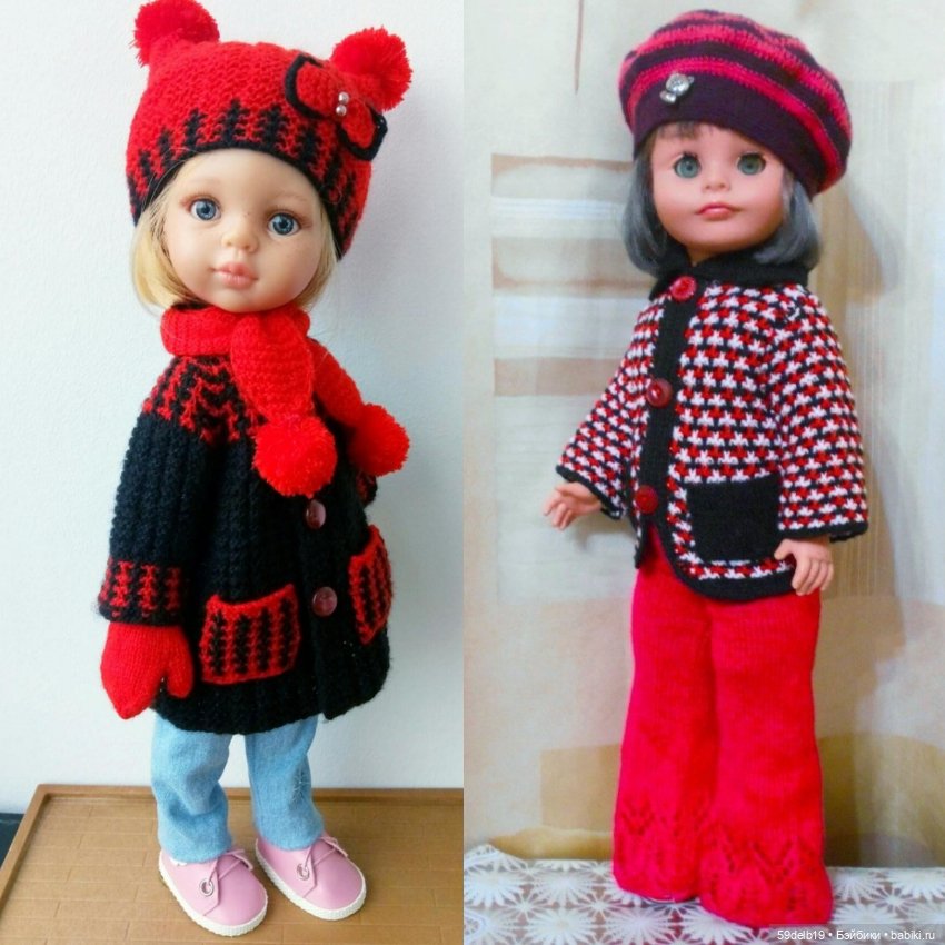 Красный и его оттенки в кукольной одежде и аксессуарах