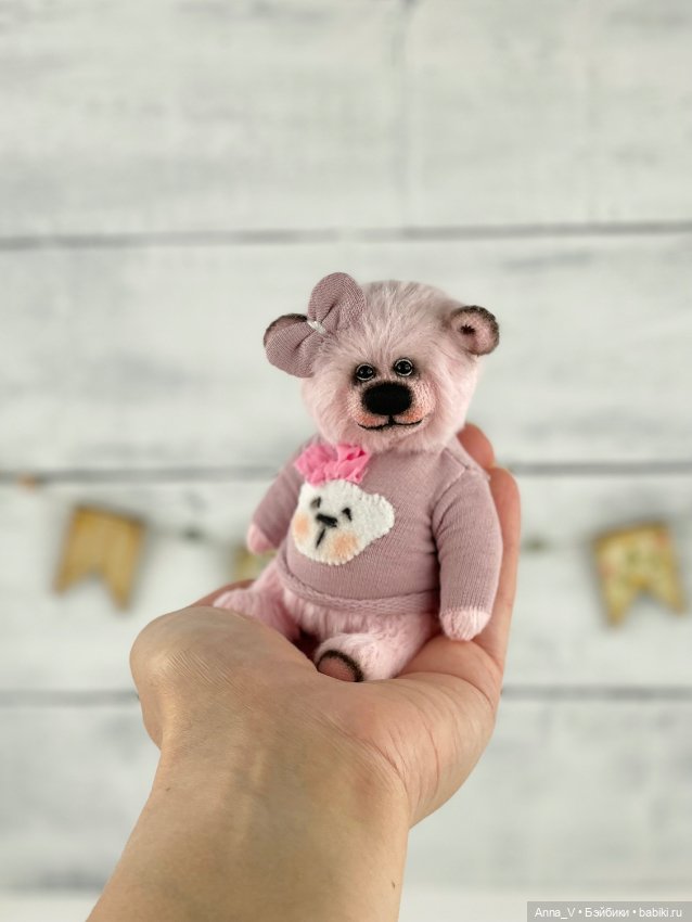 Тедди мишка Нюша — Авторские мишки Тедди и друзья: фото (фото 4)