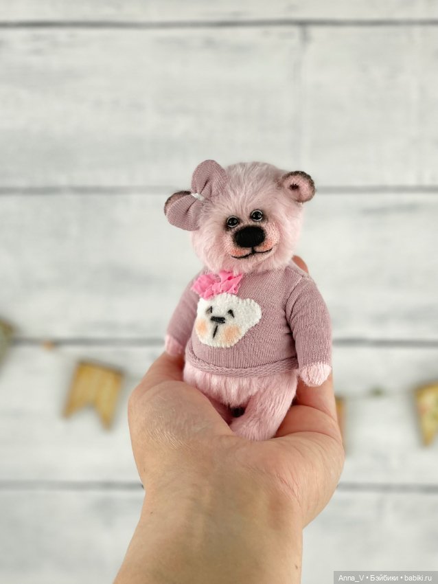 Тедди мишка Нюша — Авторские мишки Тедди и друзья: фото (фото 3)